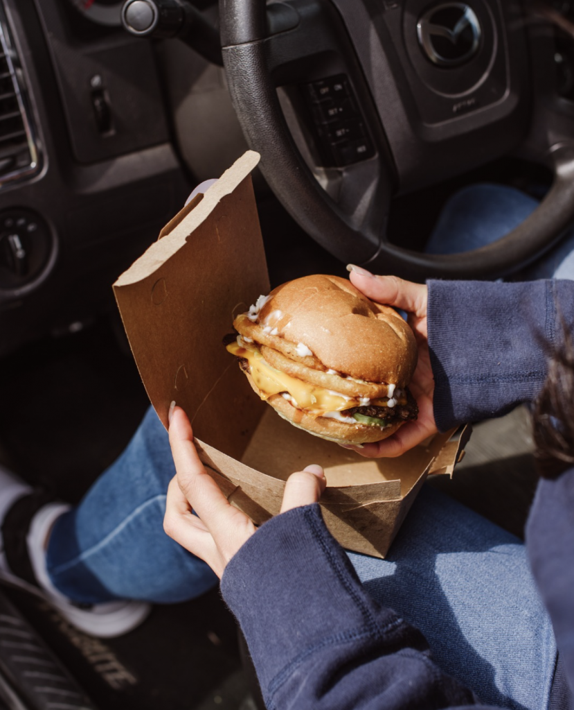 Burger de chez Dirty Vegan Burgers